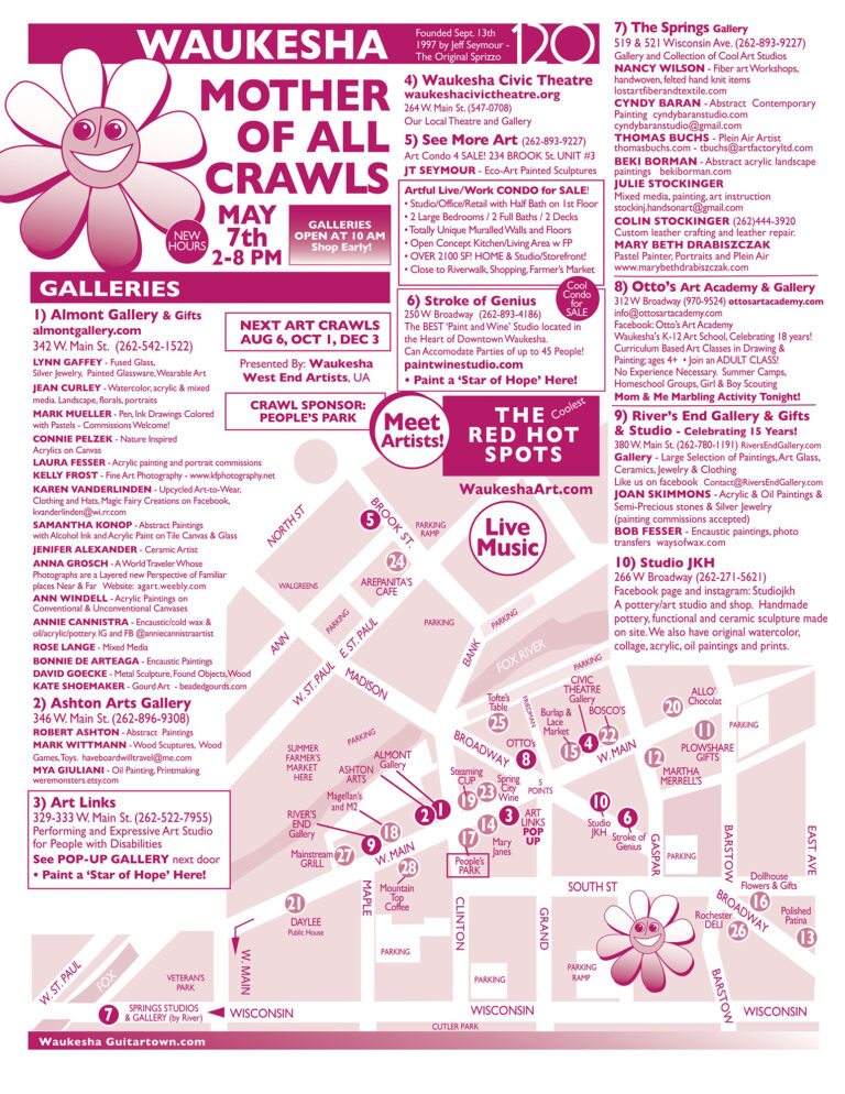 WAUKESHA ART CRAWL Join Us for Art Crawl 121 on AUG 6th, 2022 from 28pm!